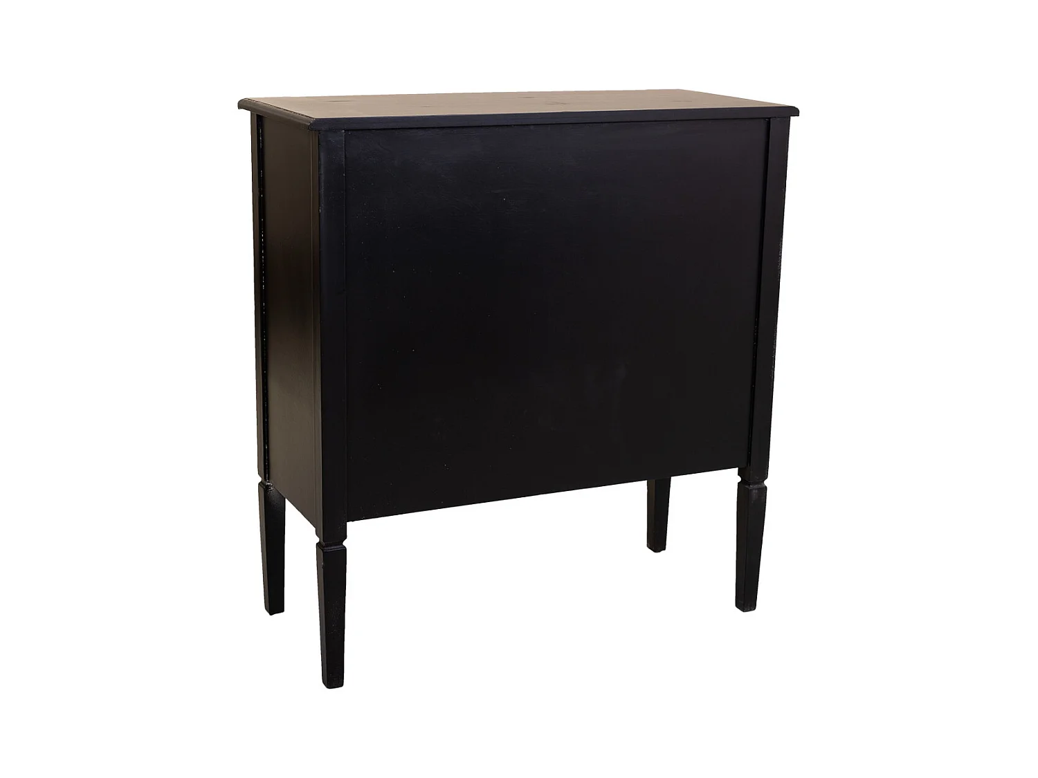 Cómoda de madera negra 85x38x90 cm