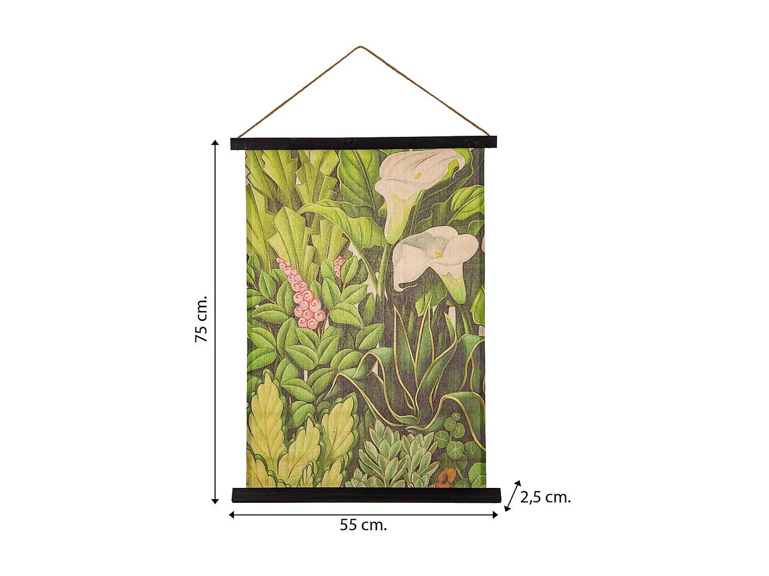 Tela sobre pergaminho 55x75x2,5 cm