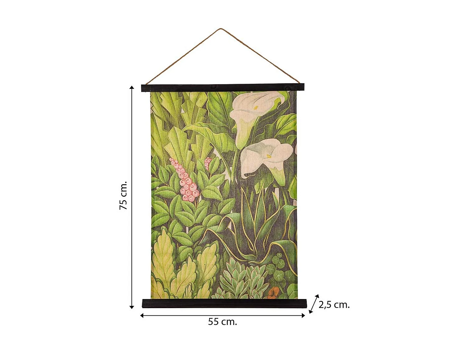 Tela sobre pergaminho 55x75x2,5 cm