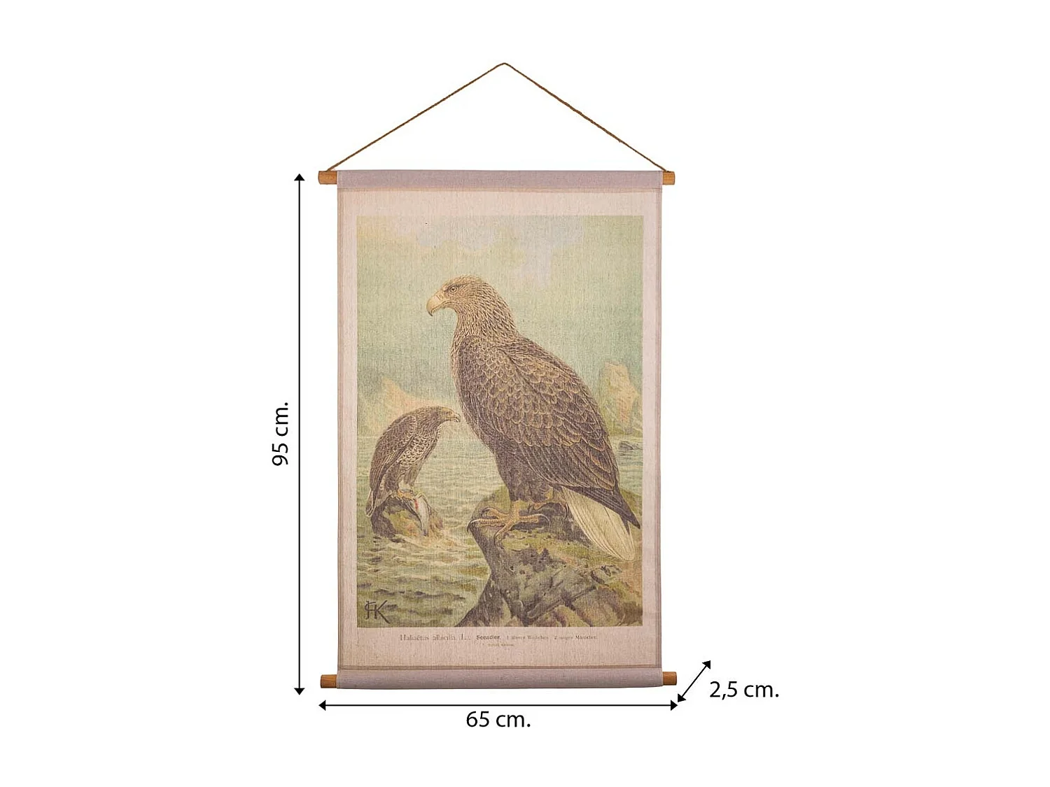 Tela pergaminho em tecido estampado 65x95x2,5