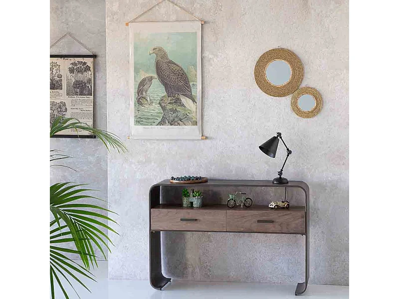 Bedruckte Pergamentleinwand aus Stoff, 65 x 95 x 2,5 cm