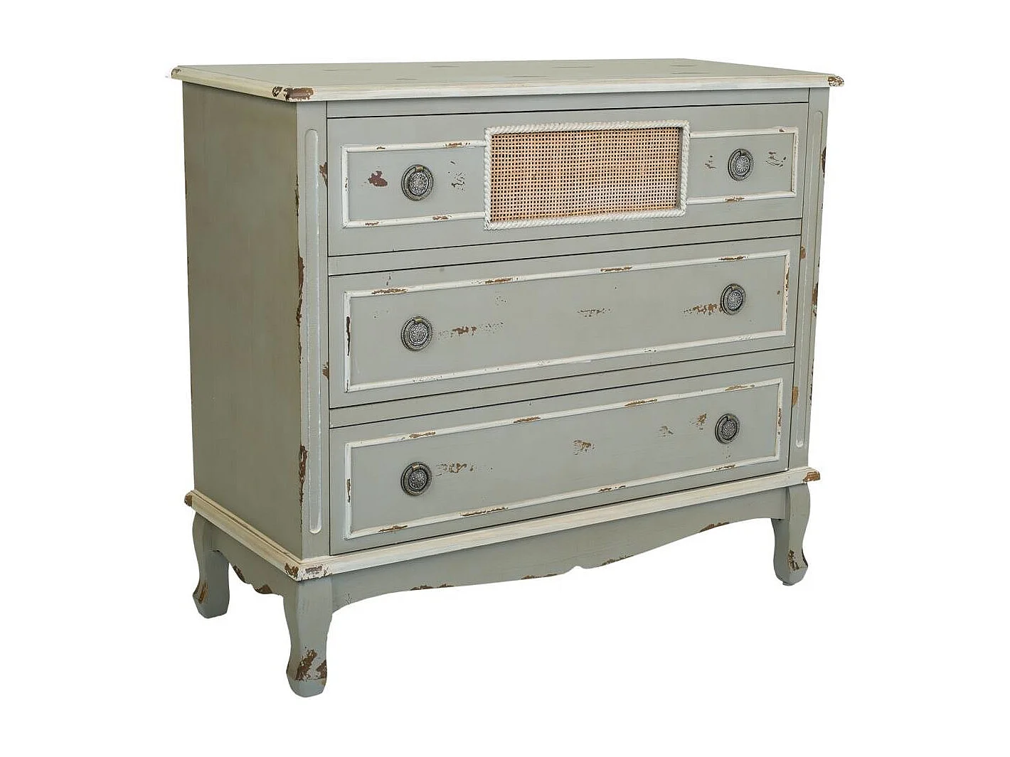 Commode en bois verte 90x38x80