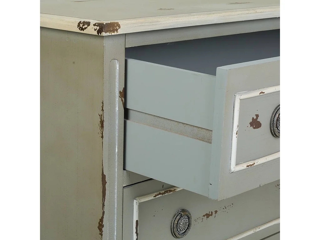 Commode en bois verte 90x38x80