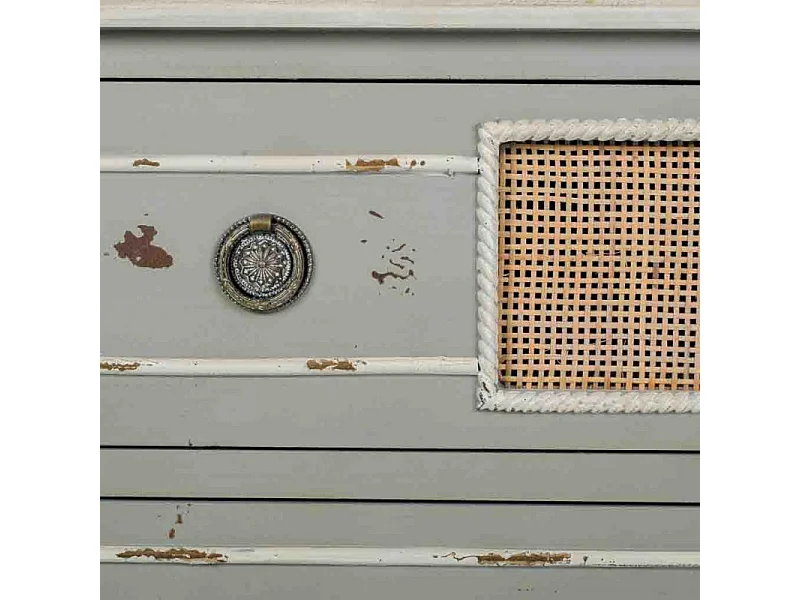 Cômoda de madeira verde 90x38x80