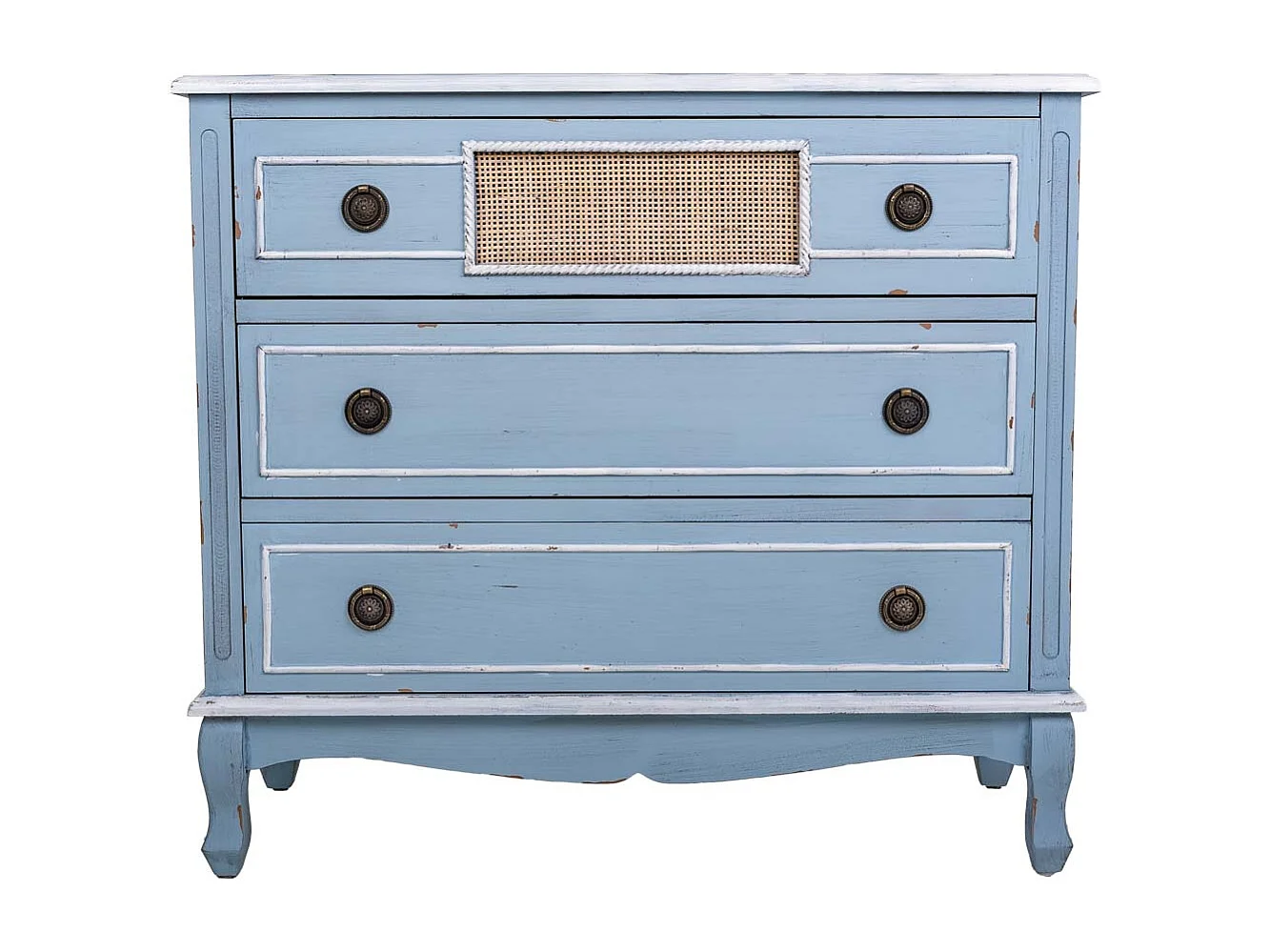 Kommode aus blauem Holz 90x38x80