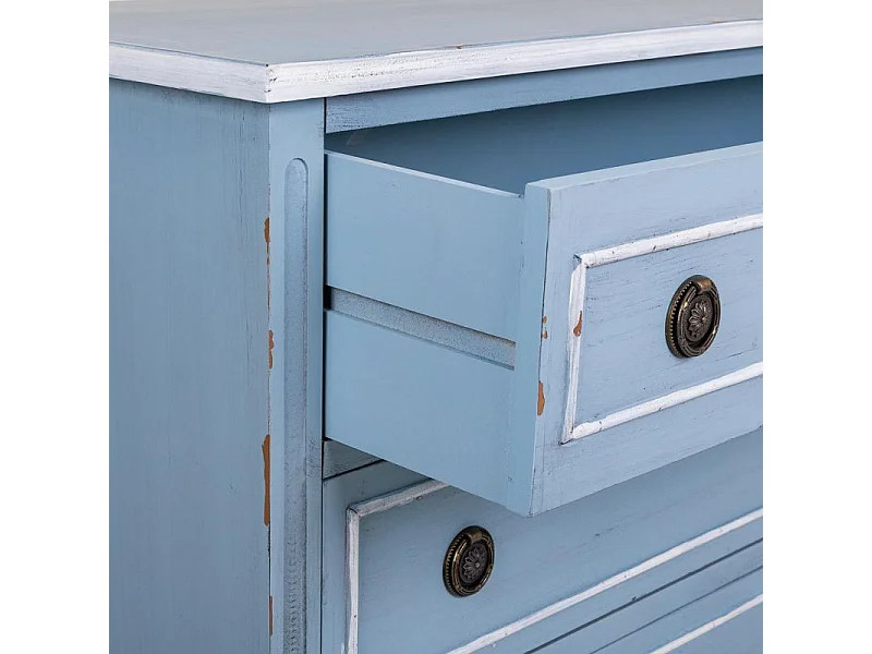 Kommode aus blauem Holz 90x38x80