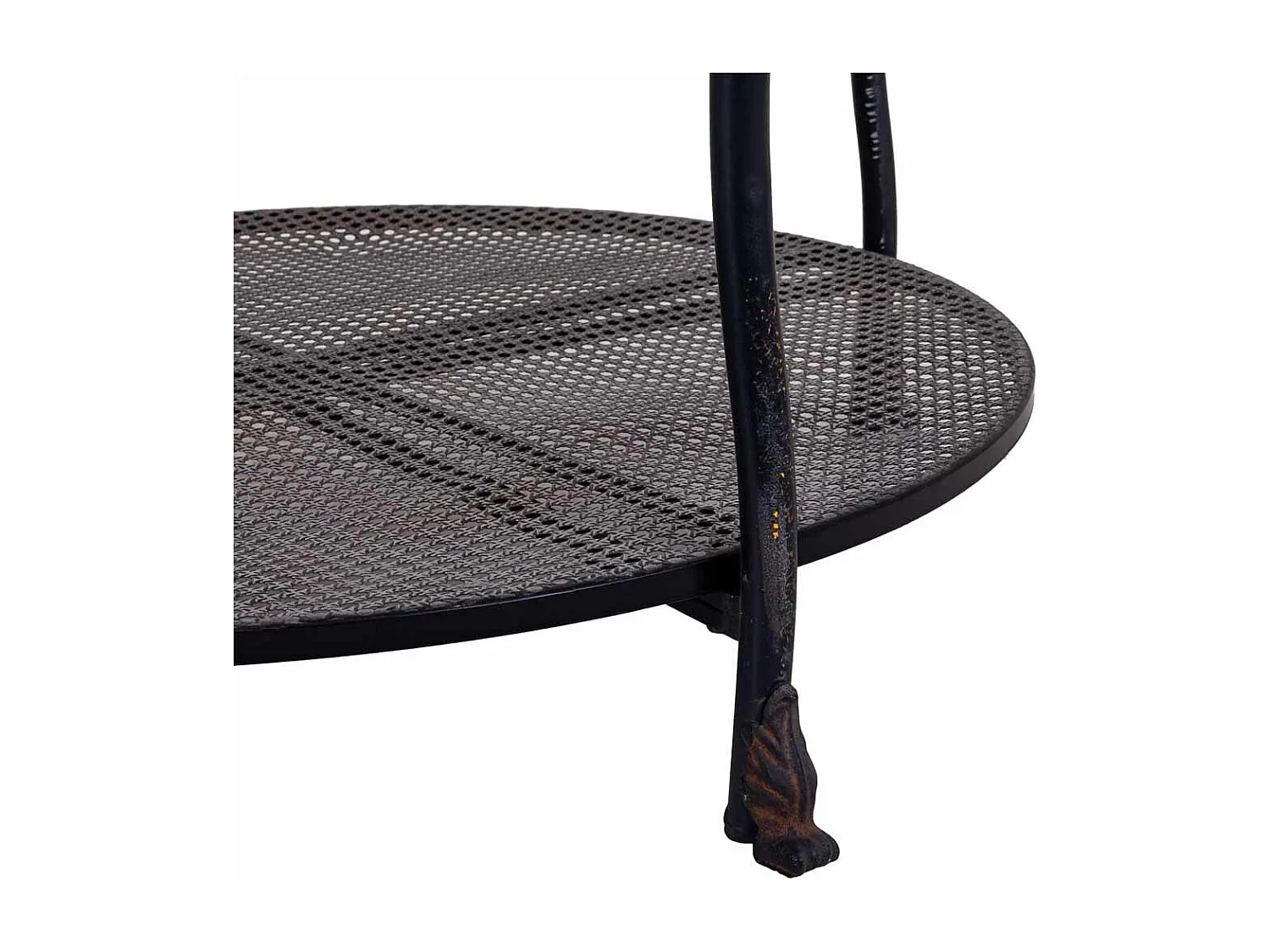 Mesa de centro de metal preto 85x85x45