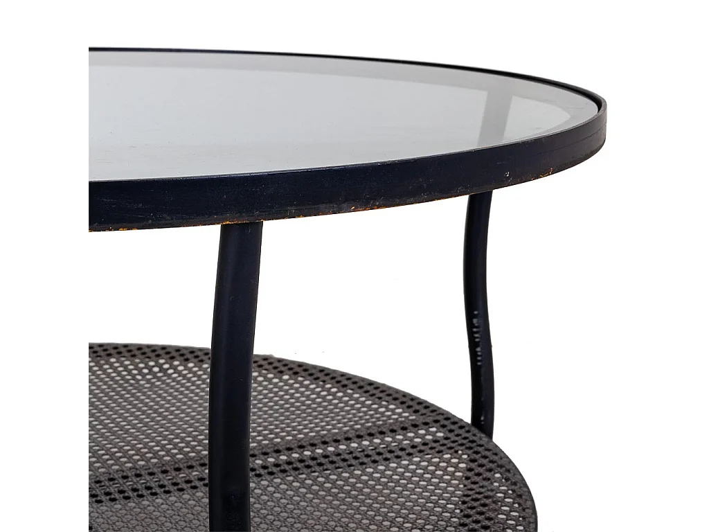 Mesa de centro de metal negro 85x85x45