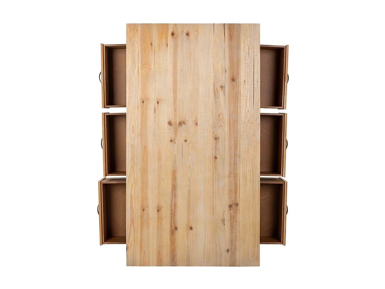 Brauner Couchtisch aus Holz 120x66x48h cm