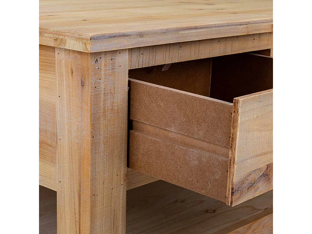 Brauner Couchtisch aus Holz 120x66x48h cm