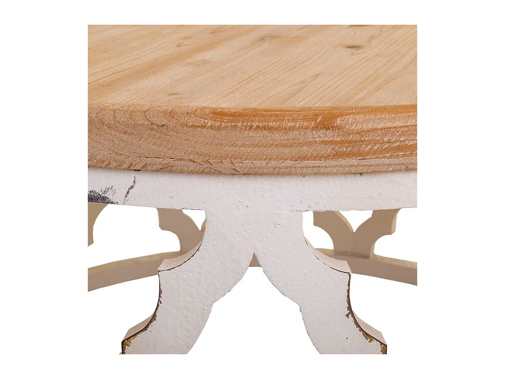 Table basse en bois sculpté 82x82x41