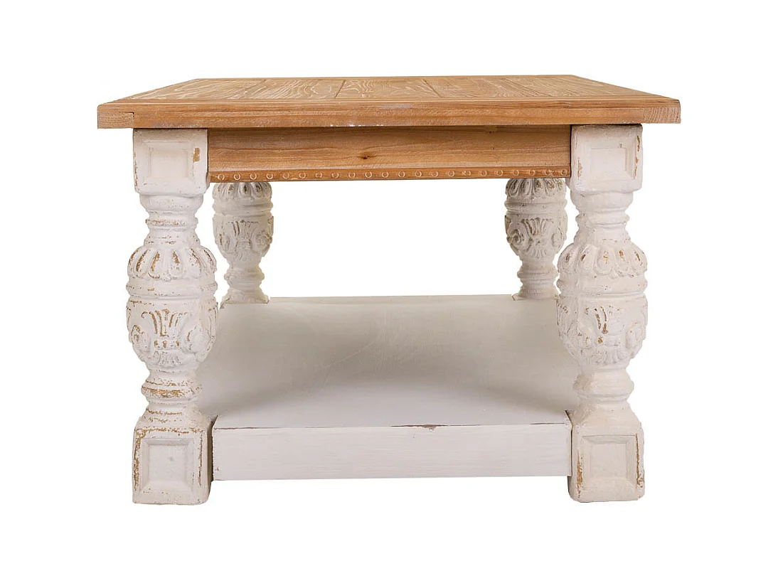 Table basse en bois sculpté marron 120x70x50h