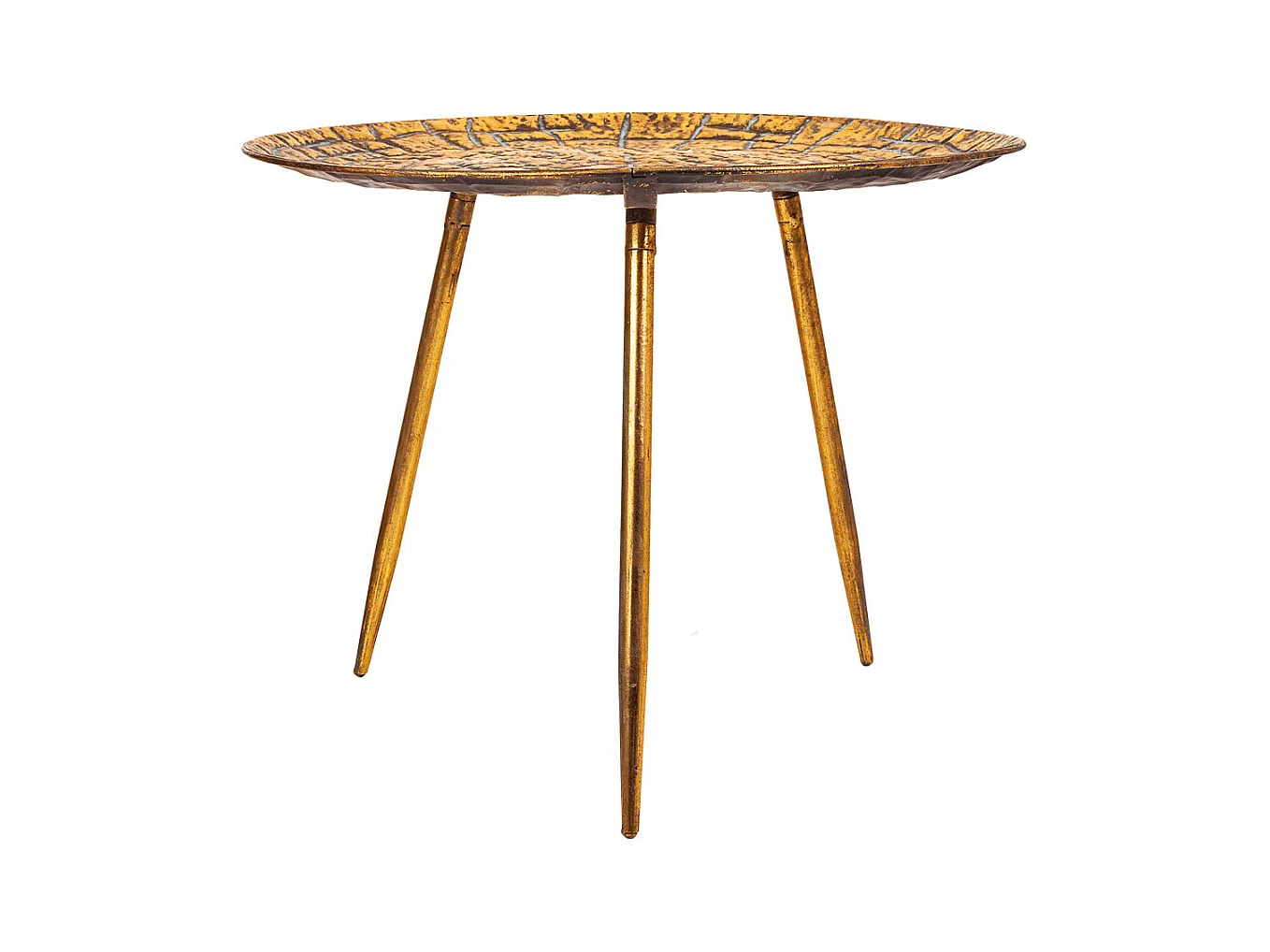 Mesa de centro de metal dourado 54,5x54,5x40