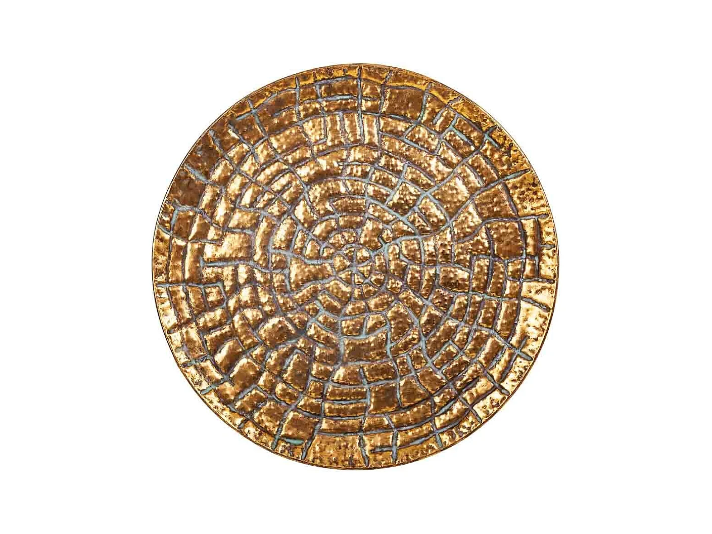 Mesa de centro de metal dourado 54,5x54,5x40