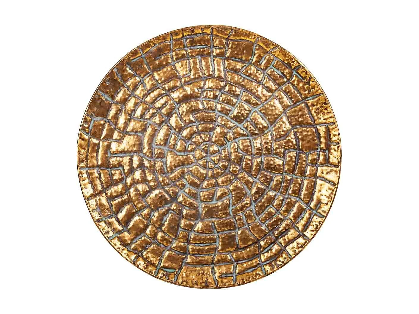 Mesa de centro de metal dourado 54,5x54,5x40