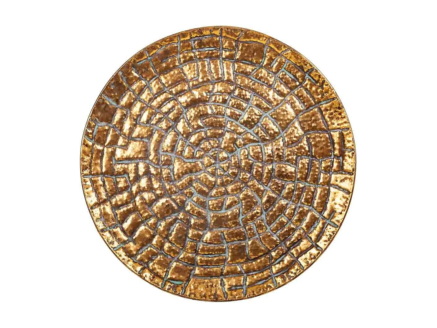 Mesa de centro de metal dourado 54,5x54,5x40