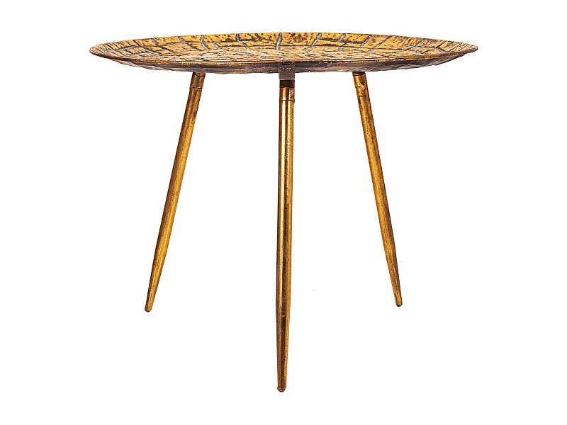 Table basse en métal doré 54.5x54.5x40h