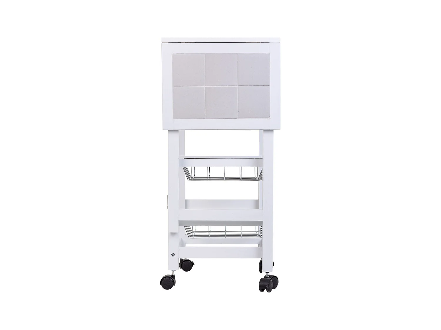 Carro de cocina de madera blanco 37/91x37x79