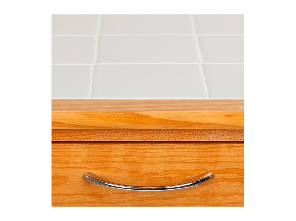 Brauner Küchenwagen aus Holz, 37x37x76h cm