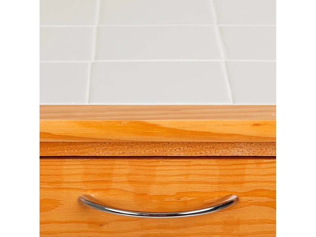 Carrinho de cozinha em madeira marrom 37x37x76