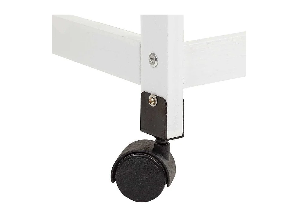 Kit chariot en bois blanc 47x37x76 cm