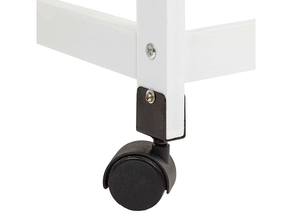 Kit chariot en bois blanc 47x37x76 cm