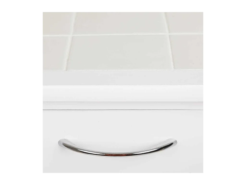 Kit chariot en bois blanc 37x37x76 cm