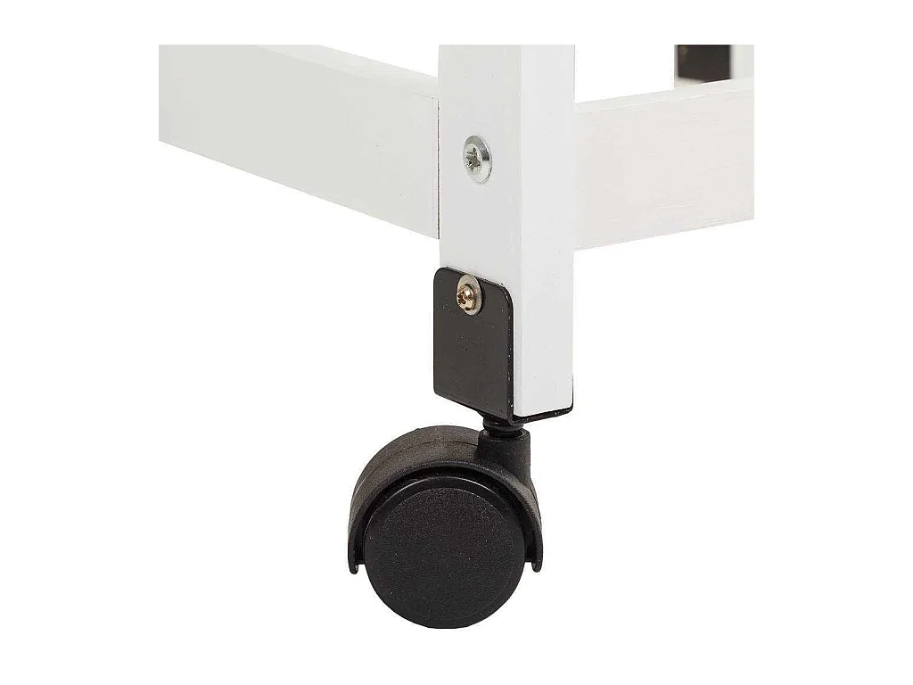 Kit chariot en bois blanc 37x37x76 cm