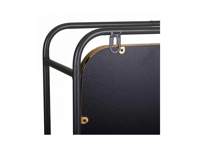 Schwarzer Metallwandspiegel 40x15x90h cm