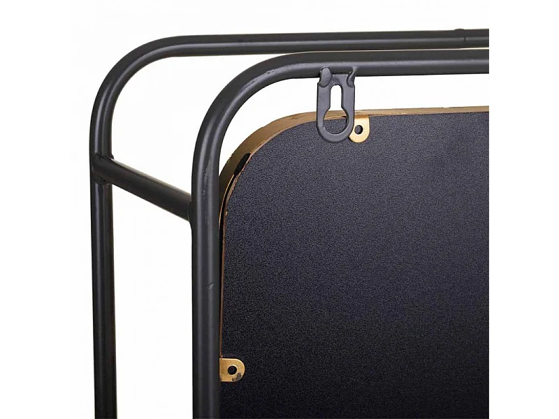 Miroir mural en métal noir 40x15x90h