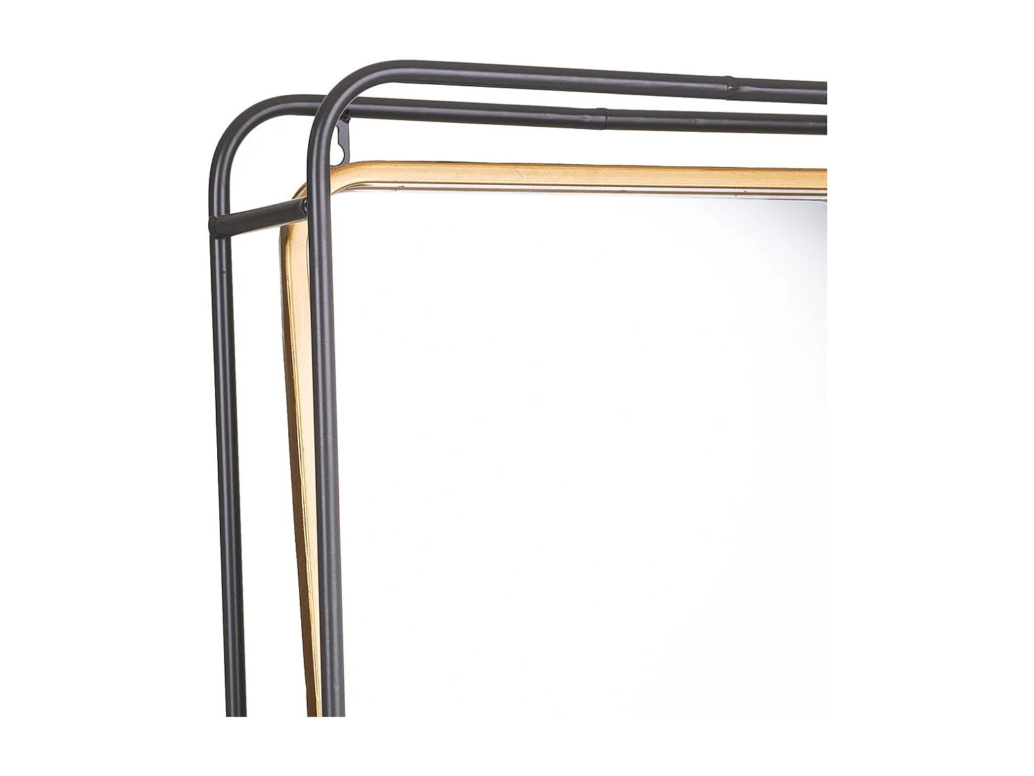 Schwarzer Metallwandspiegel 40x15x90h cm