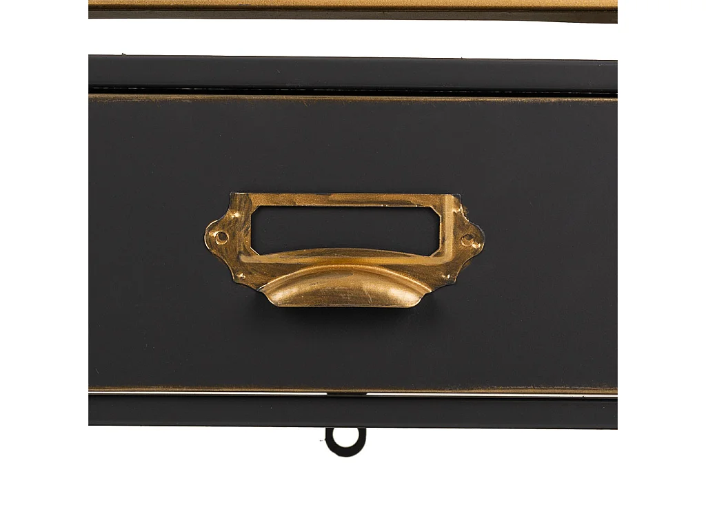 Espelho de parede em metal preto 40x15x90