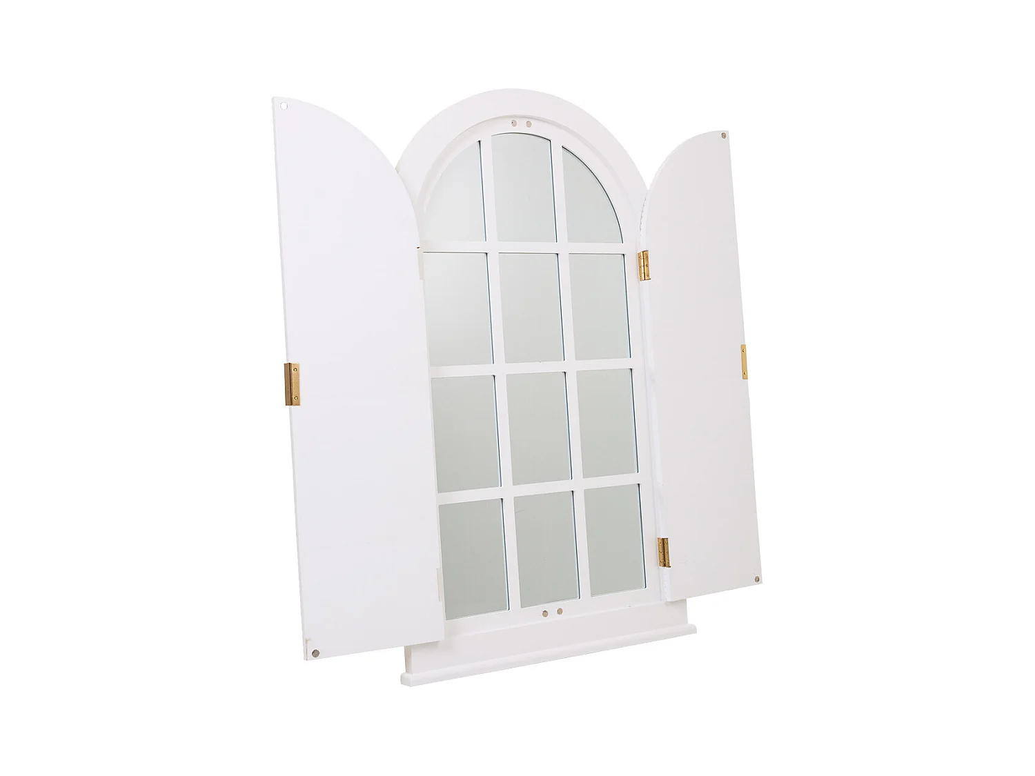 Weißer Holzspiegel 62x5x105h cm