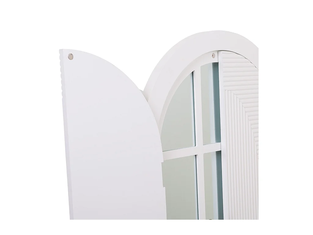 Weißer Holzspiegel 62x5x105h cm