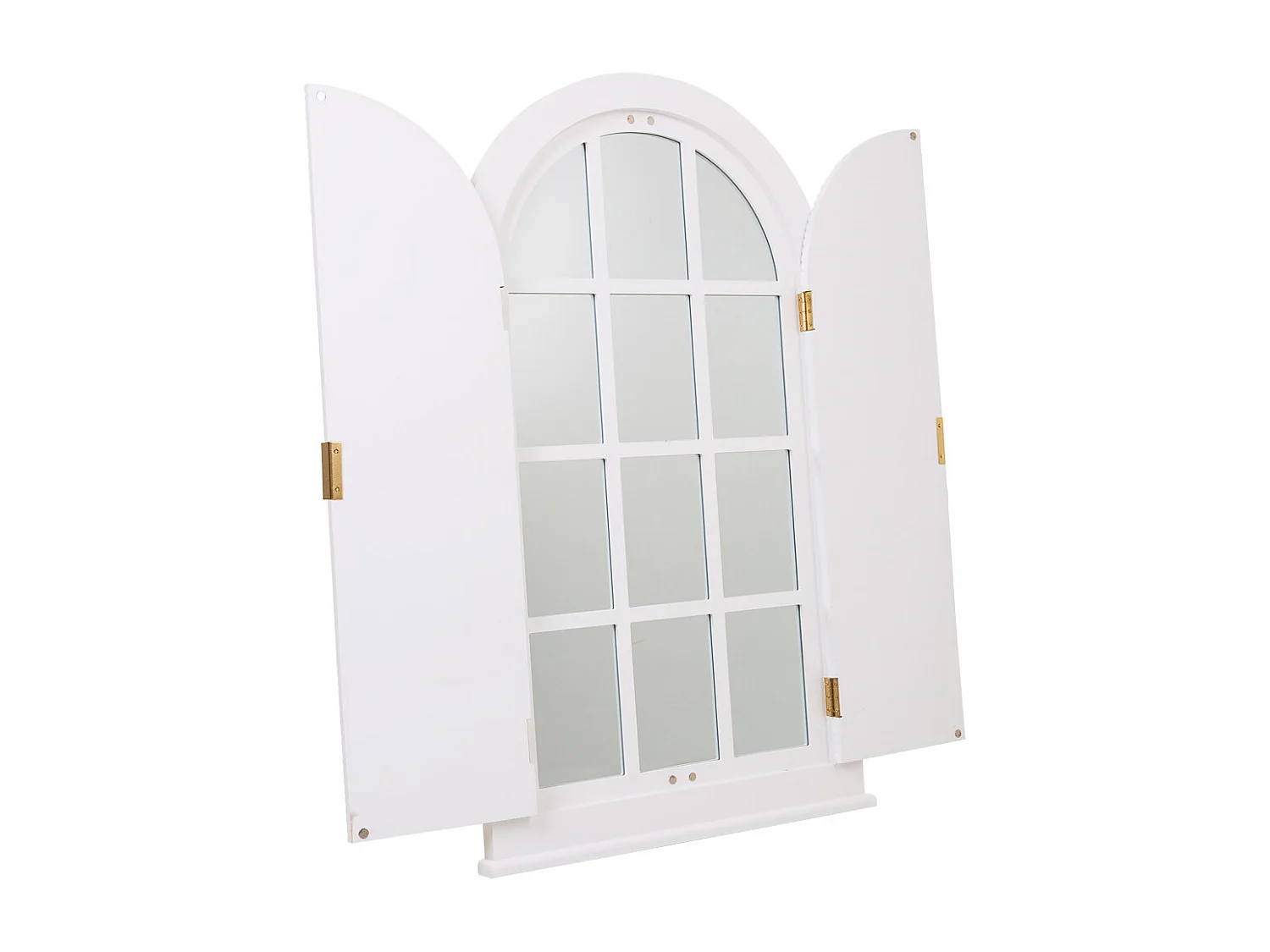 Weißer Holzspiegel 62x5x105h cm