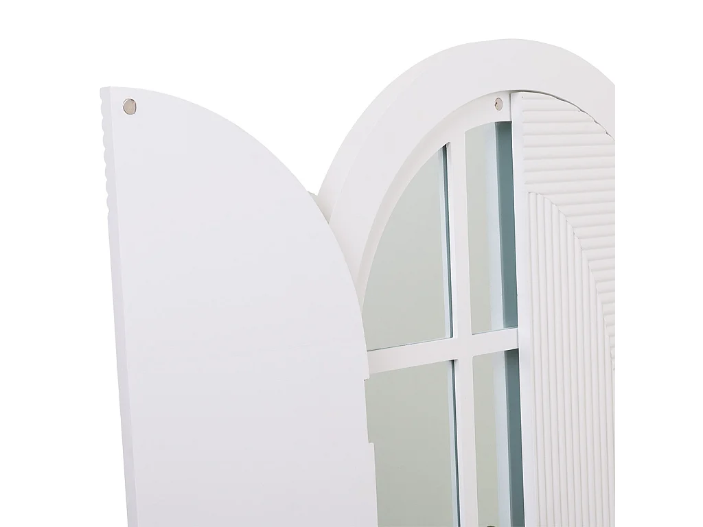 Weißer Holzspiegel 62x5x105h cm