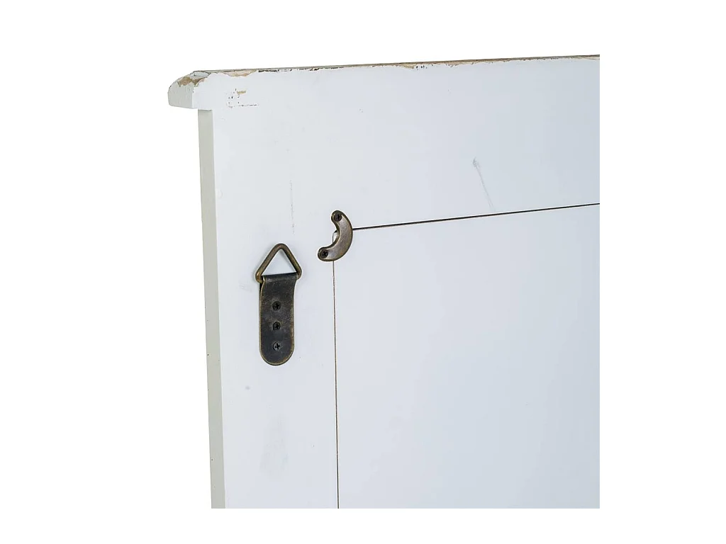 Weiß lackierter Holzspiegel 70x3x90h cm