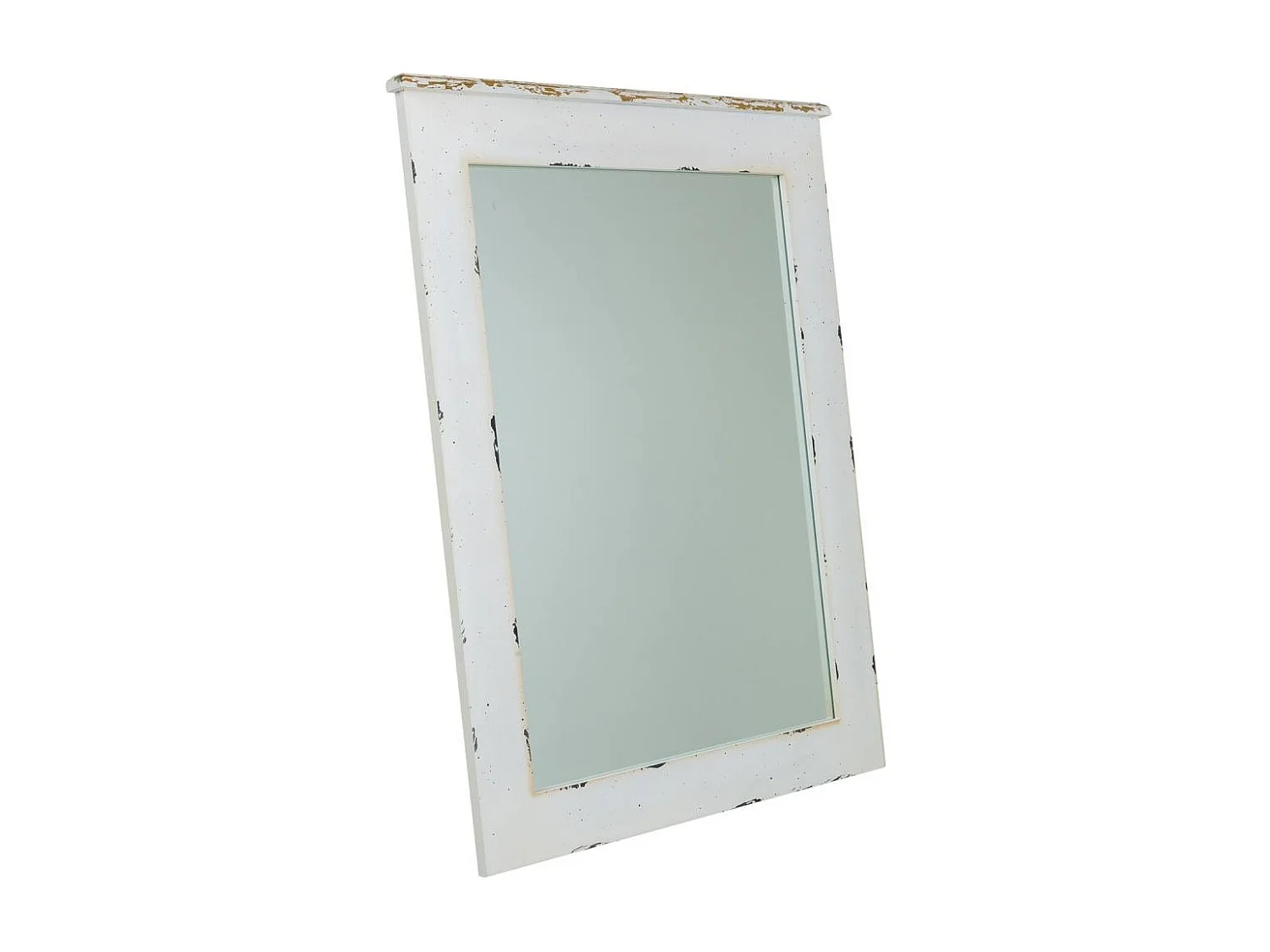 Espelho de madeira lacado branco 70x3x90