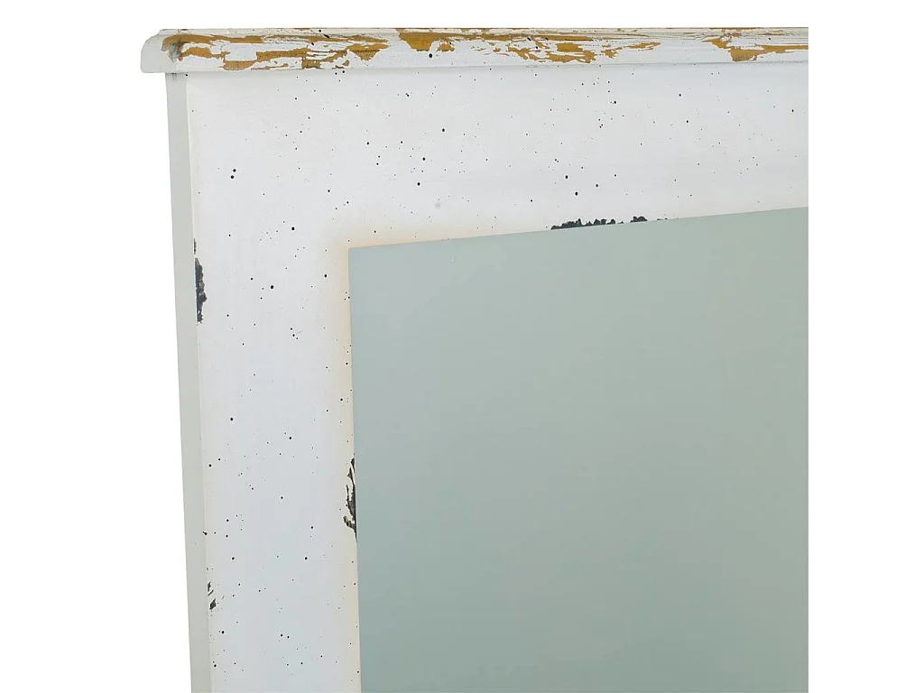 Espelho de madeira lacado branco 70x3x90