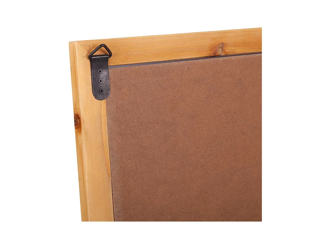 Brauner Spiegel aus Holz und Metall 60x2,5x90h cm