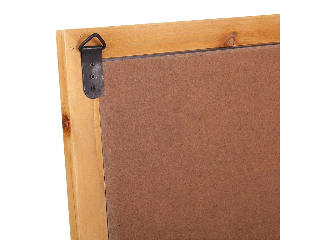 Specchio in legno e metallo marrone 60x2,5x90h