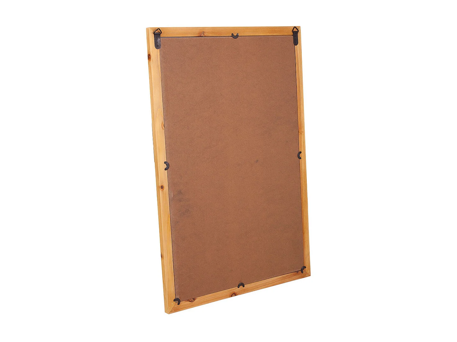 Espejo de madera y metal marrón 60x2.5x90