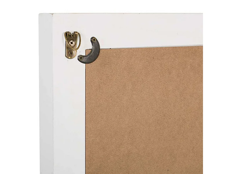 Specchio in legno e rete bianca 73,5x5x118h