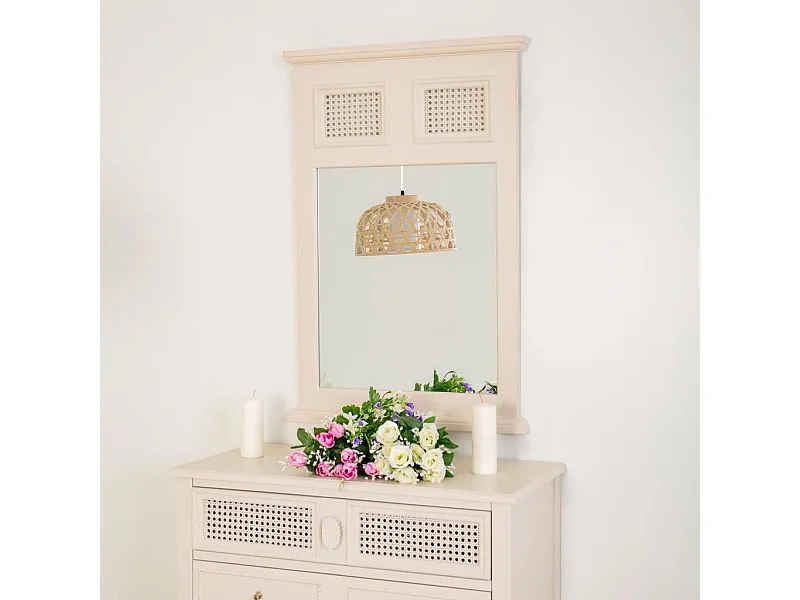 Espejo de madera gris 60x4x90