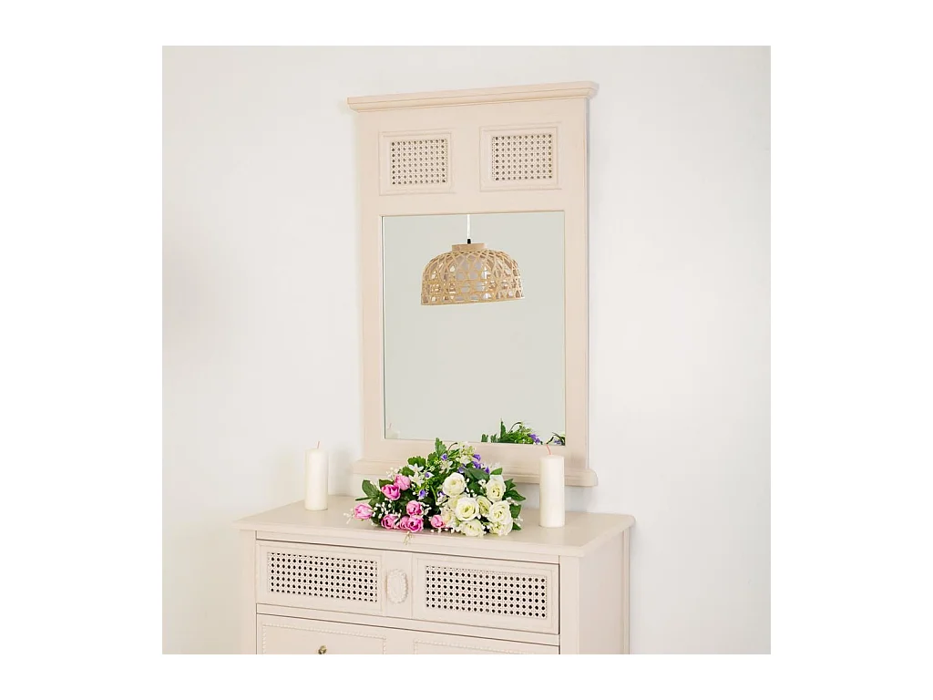 Specchio in legno grigio 60x4x90h