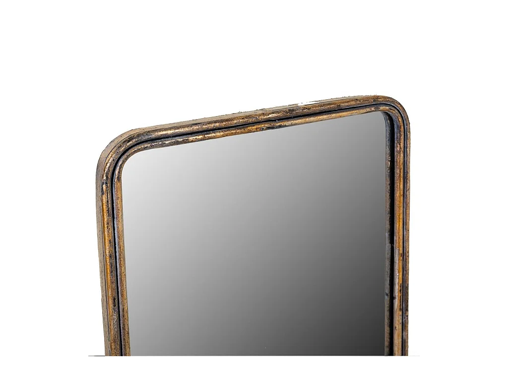 Espejo de pared de metal oro viejo 33x3x72