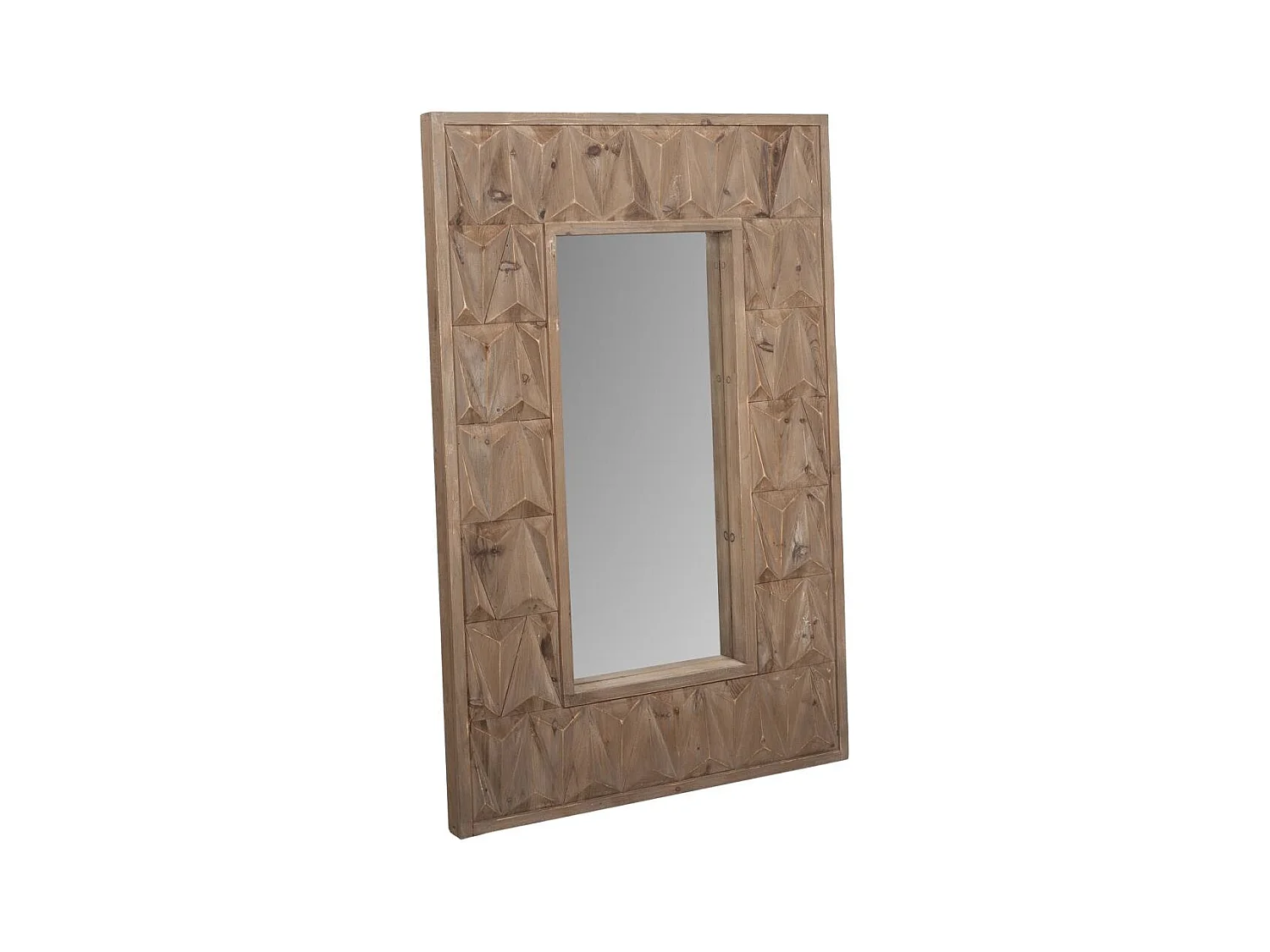 Brauner Holzspiegel 68,5x6x108,5h cm