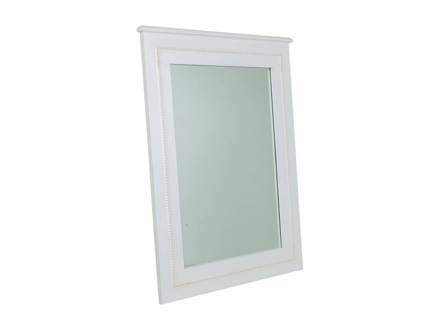 Miroir en bois laqué blanc 70x3x90h