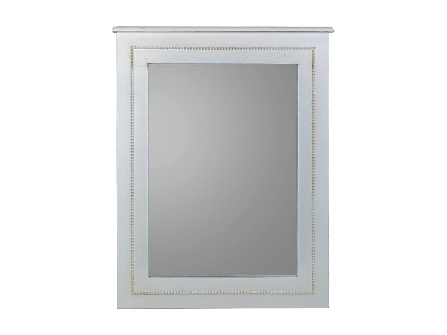 Miroir en bois laqué blanc 70x3x90h