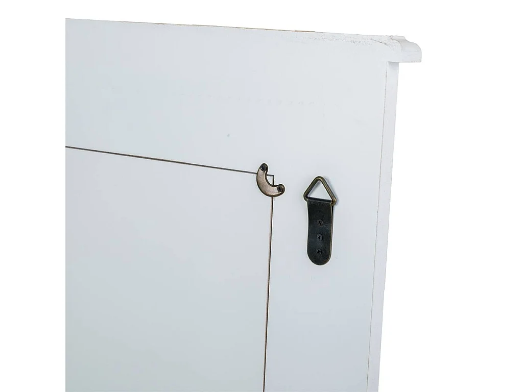Miroir en bois laqué blanc 70x3x90h